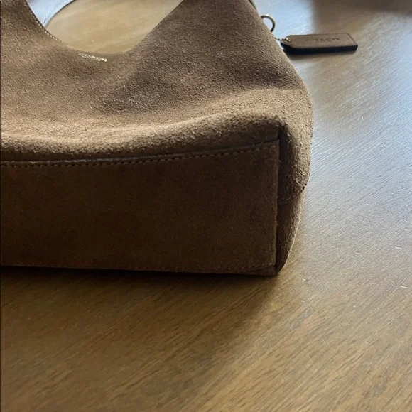 Coach Brooklyn 28 Brown Suede Hobo Bag - Picture 5 of 9